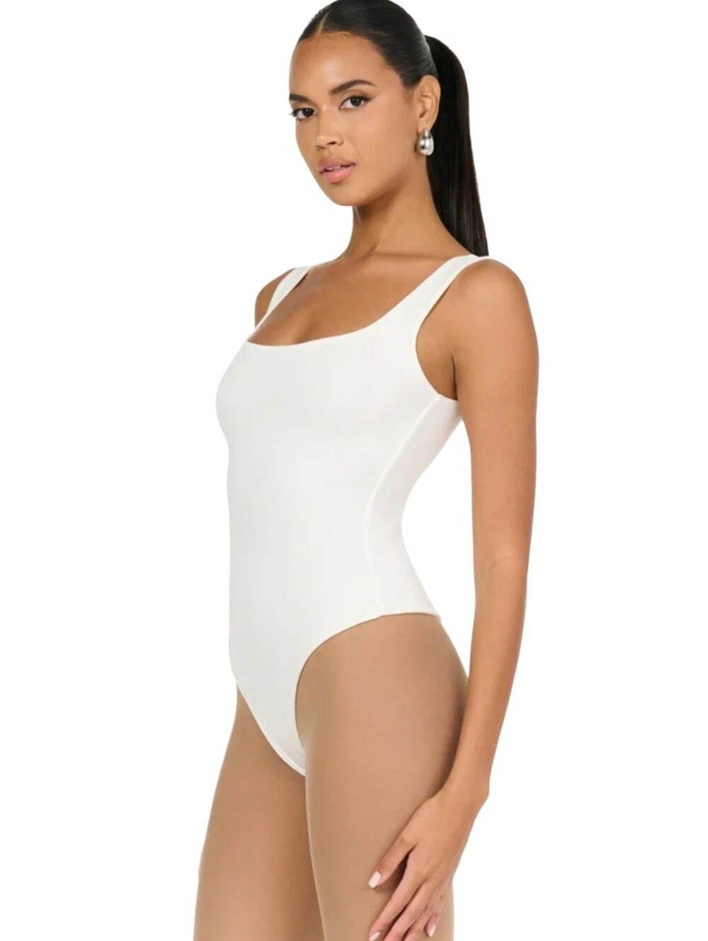 NWT Naked Wardrobe‎ White Tank Bodysuit Size 1X